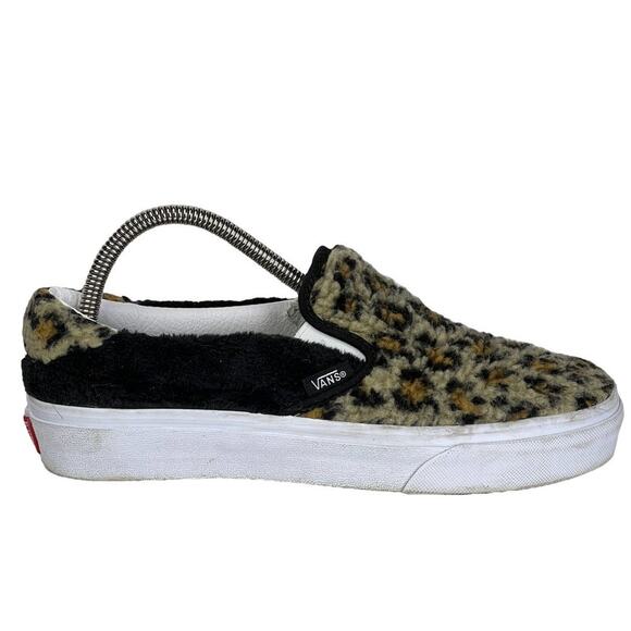 Vans Shoes - Vans Women's 59 Sherpa Sneaker 7 Leopard Brown Black Animal Print Slip On Shoes